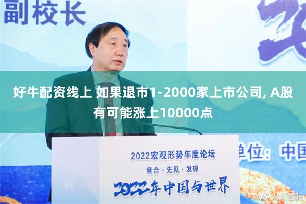 好牛配资线上 如果退市1-2000家上市公司, A股有可能涨上10000点