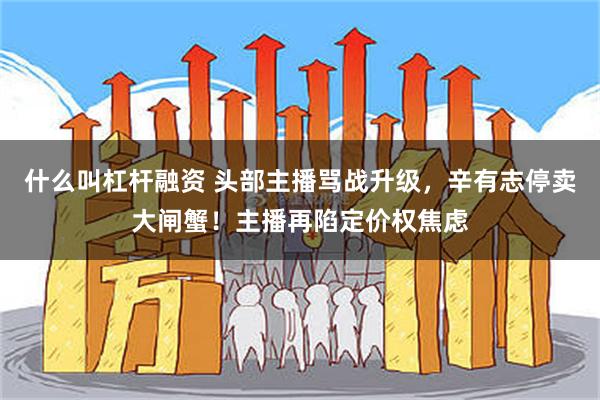 什么叫杠杆融资 头部主播骂战升级，辛有志停卖大闸蟹！主播再陷定价权焦虑