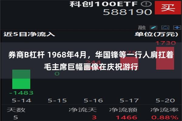 券商B杠杆 1968年4月，华国锋等一行人肩扛着毛主席巨幅画像在庆祝游行