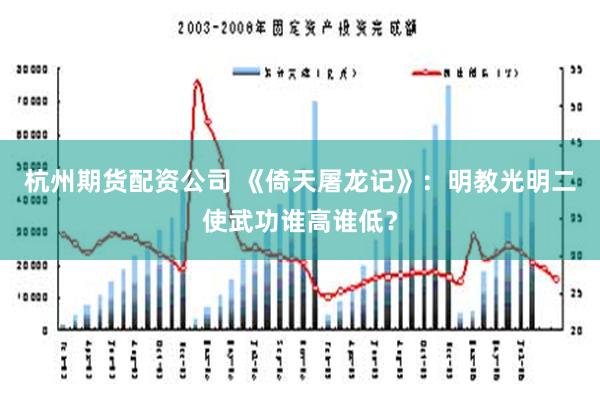 杭州期货配资公司 《倚天屠龙记》：明教光明二使武功谁高谁低？